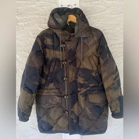 Moncler “Gaillon Feather Down” Hooded Camouflage Jacket - Picture 3 of 16